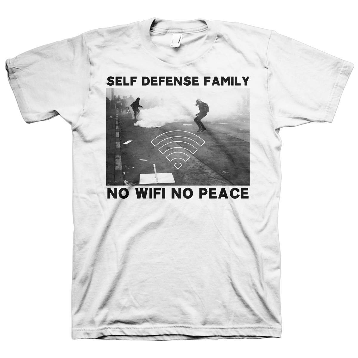 SELF DEFENSE FAMILY &quot;No Wifi No Peace&quot; T-Shirt-Deathwish Inc-Deathwish Inc Europe