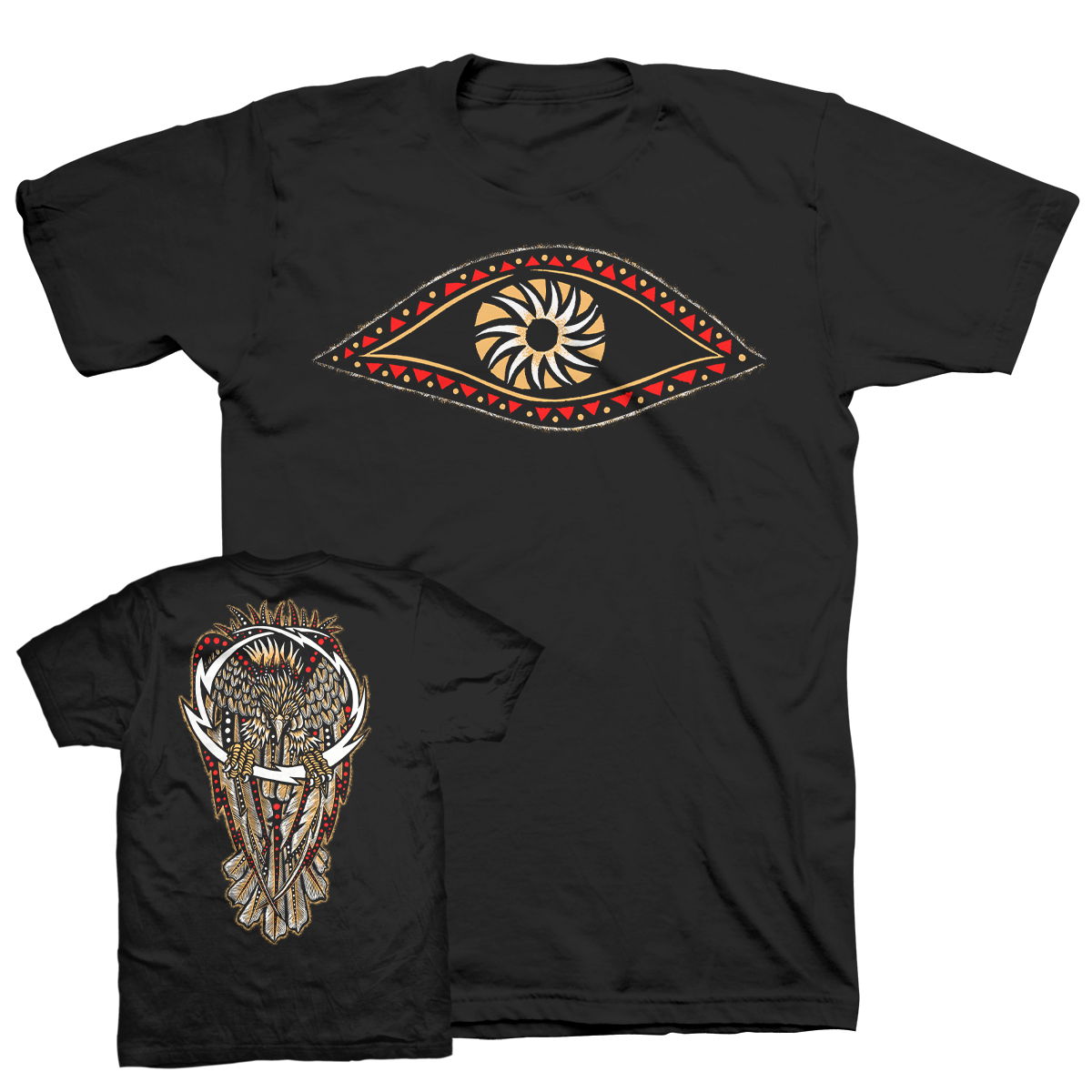 DENNIS MCNETT &quot;Thunder Eagle&quot; Black T-Shirt