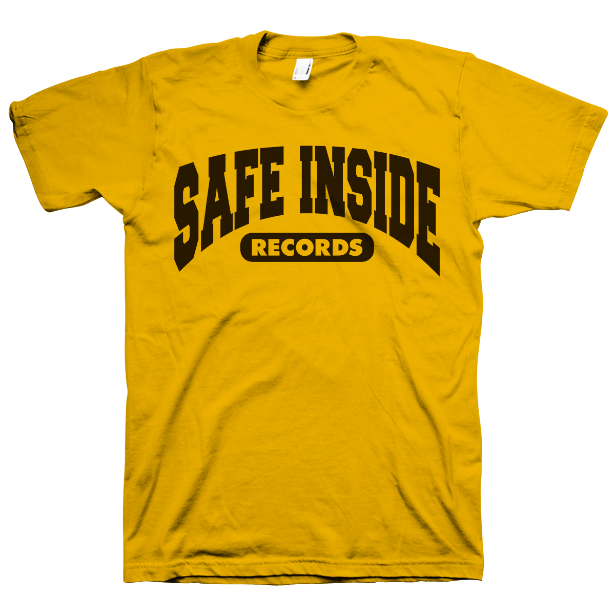 SAFE INSIDE &quot;2020 Logo&quot; Gold T-Shirt