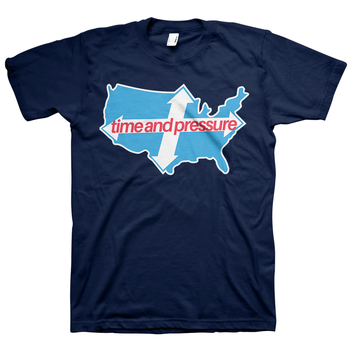 TIME AND PRESSURE &quot;Jimmy Rip&quot; Navy Blue T-Shirt