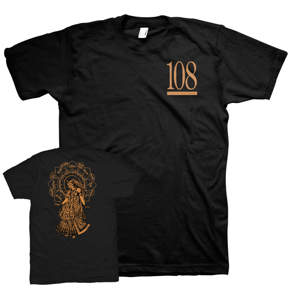 108 &quot;Radha&quot; Black T-Shirt