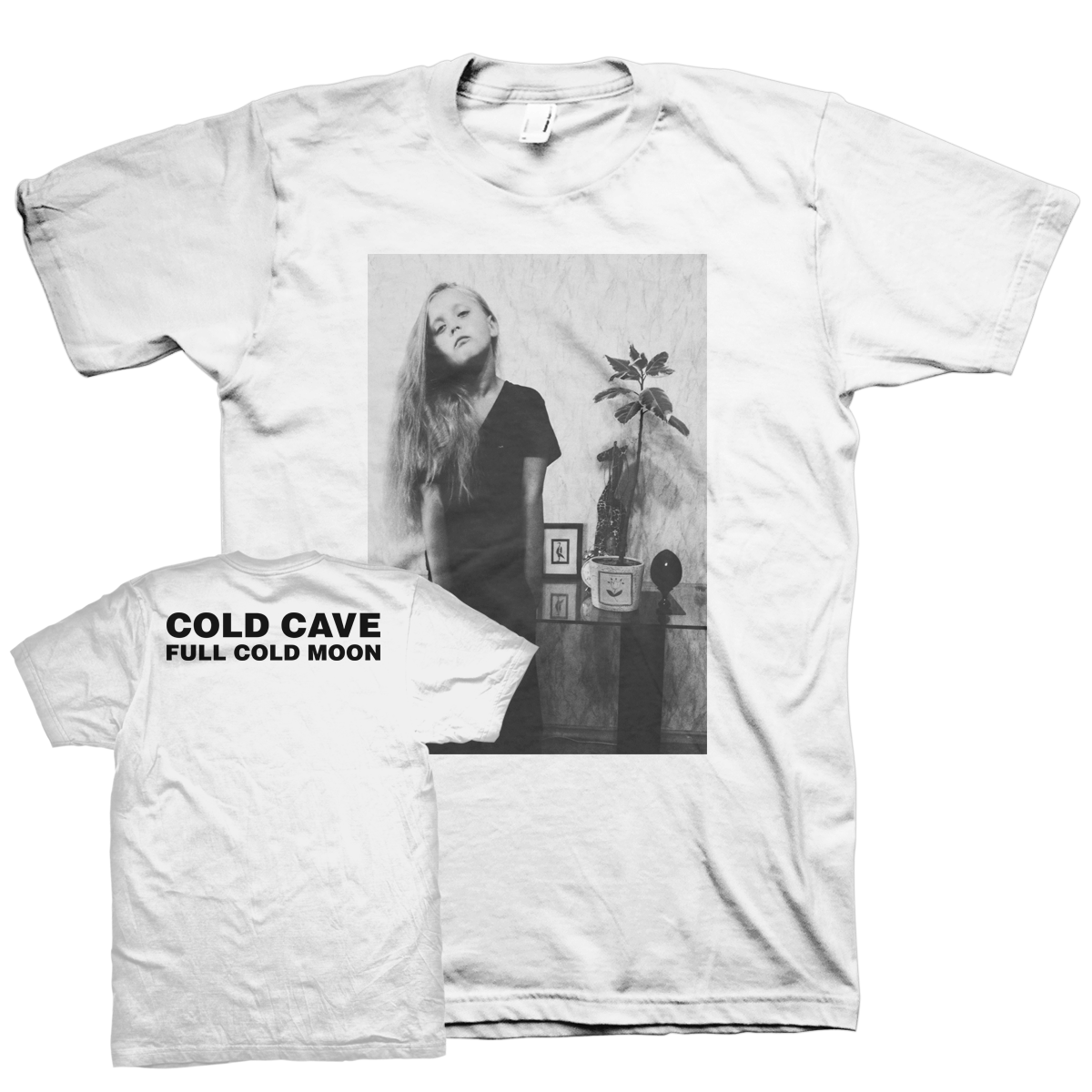 COLD CAVE &quot;Full Cold Moon&quot; White T-Shirt