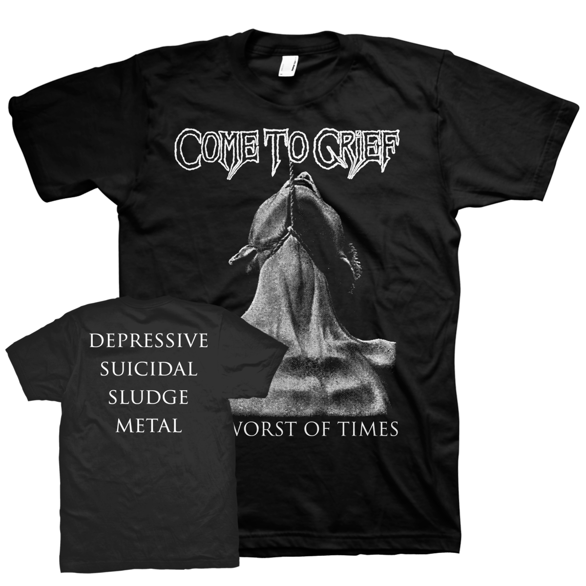 COME TO GRIEF &quot;Worst Of Times&quot; Black T-Shirt