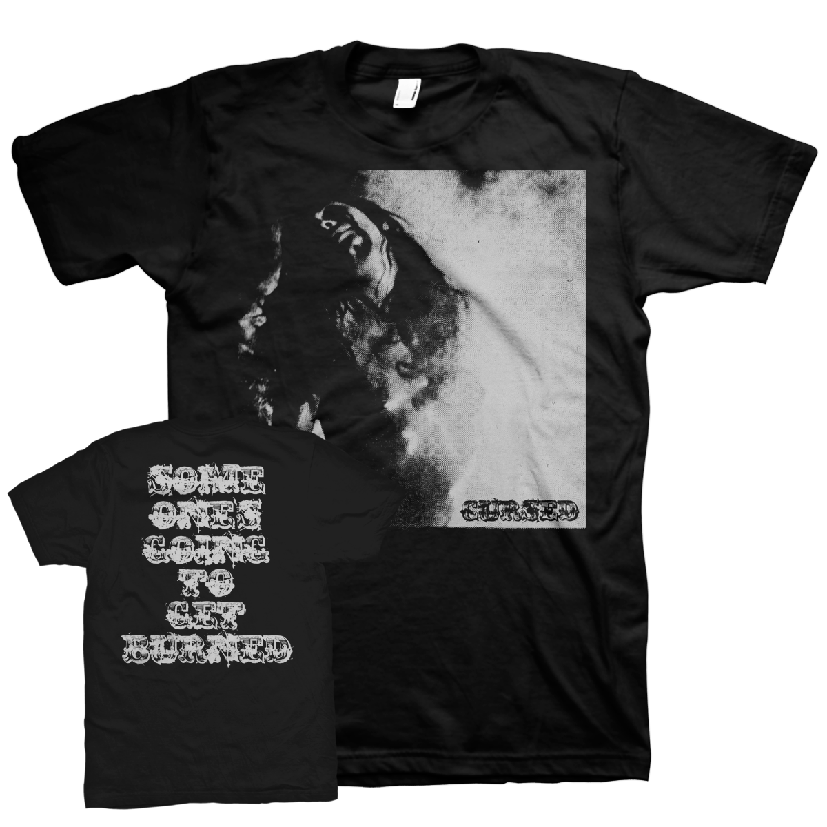 CURSED &quot;Burned&quot; Black T-Shirt