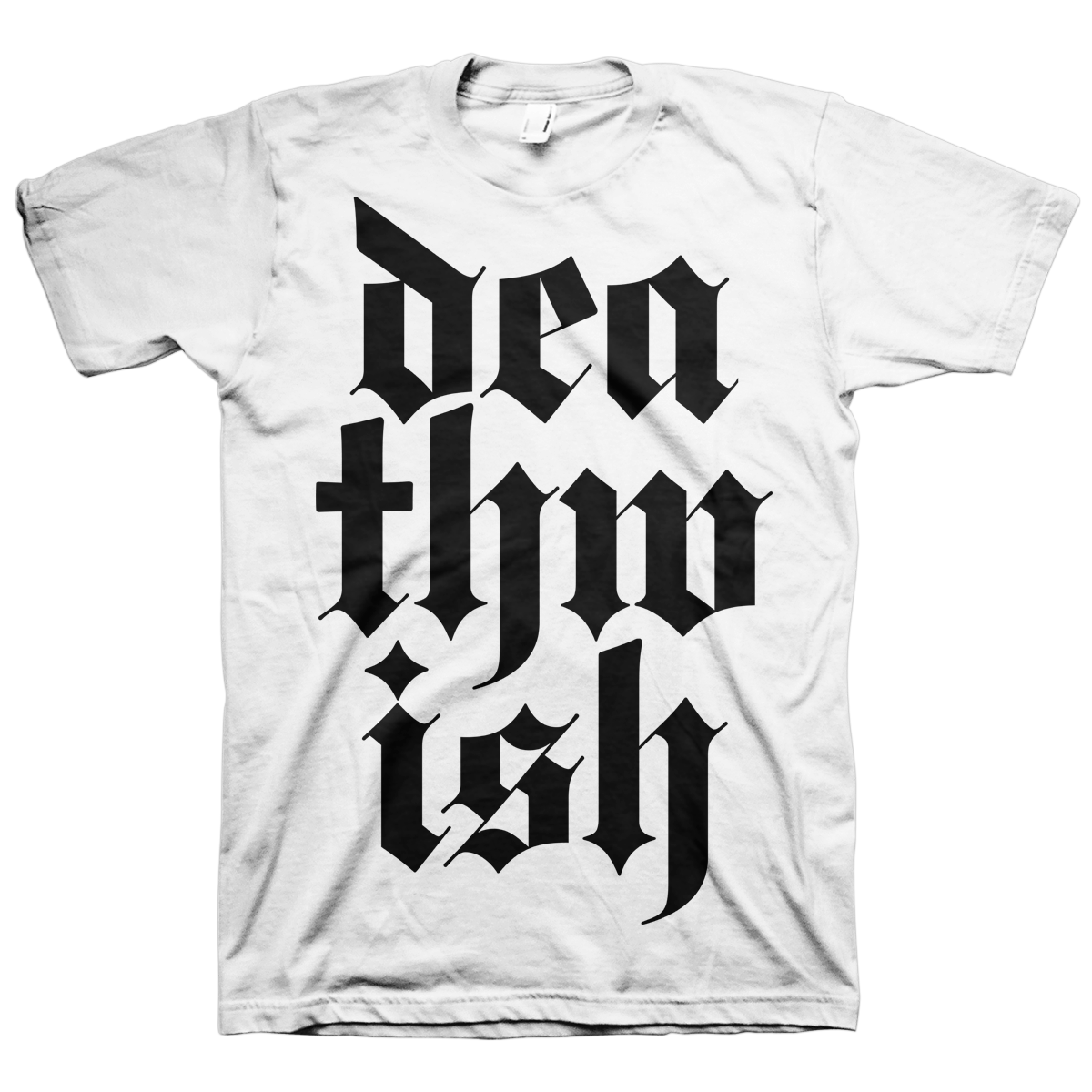 DEATHWISH &quot;Stacked Logo&quot; White T-Shirt