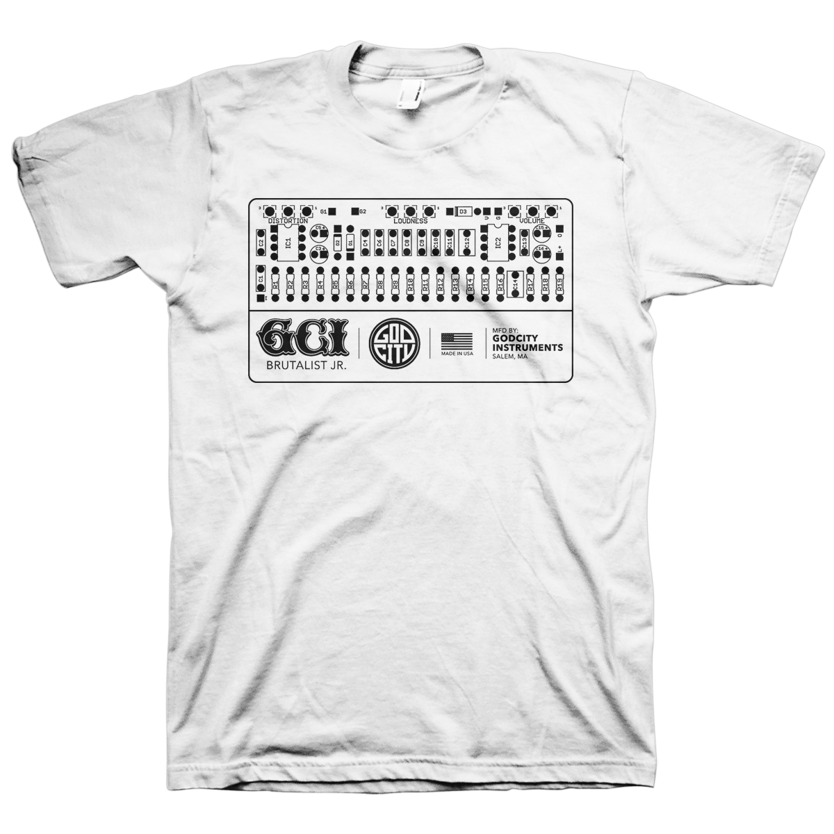 GODCITY &quot;Circuit Board&quot; White T-Shirt