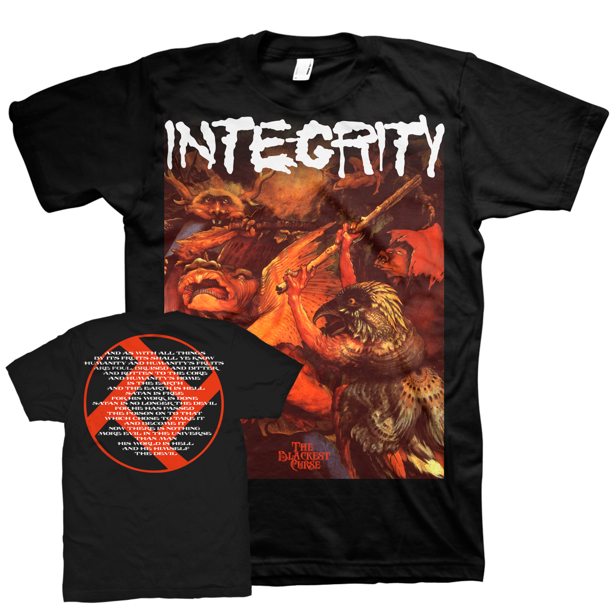 INTEGRITY &quot;The Blackest Curse&quot; Black T-Shirt