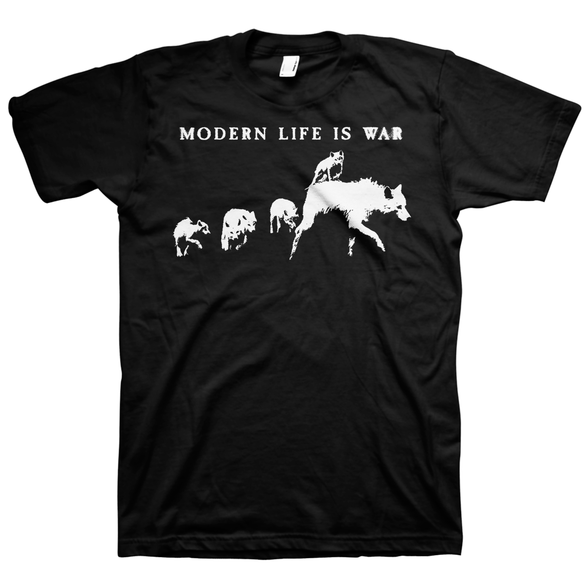 MODERN LIFE IS WAR &quot;Pack Of Wolves&quot; Black T-Shirt