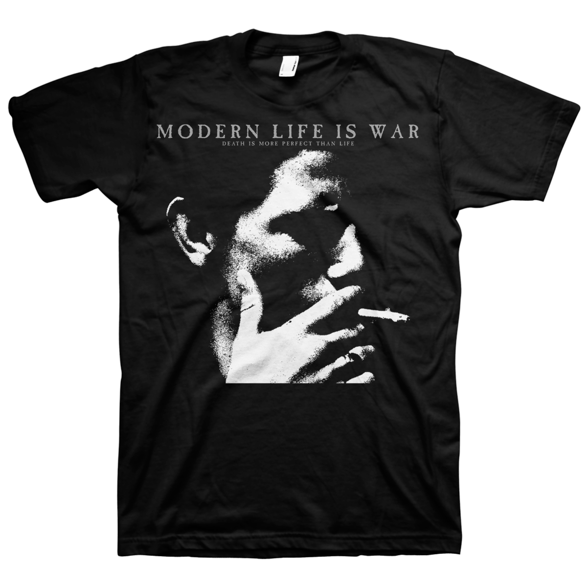 MODERN LIFE IS WAR &quot;Smoker&quot; Black T-Shirt
