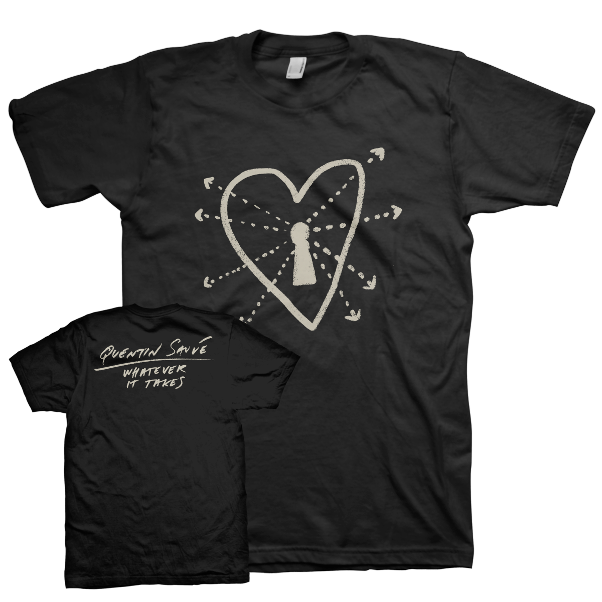 QUENTIN SAUVÉ &quot;Whatever It Takes&quot; Black T-Shirt