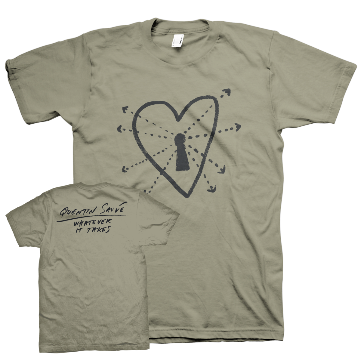 QUENTIN SAUVÉ &quot;Whatever It Takes&quot; Khaki T-Shirt