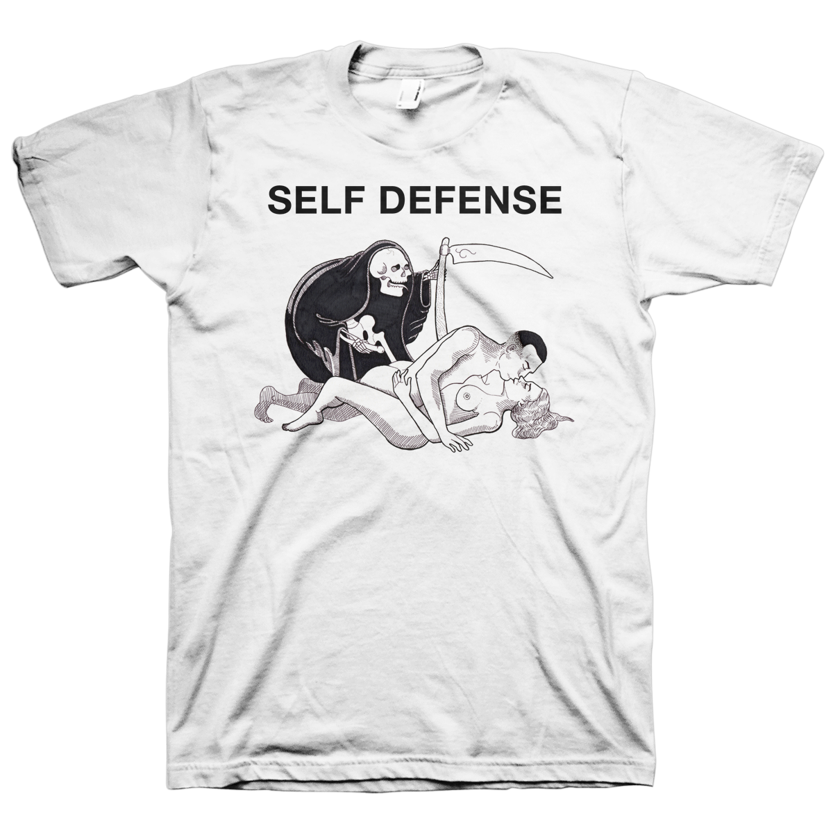 SELF DEFENSE FAMILY &quot;Rigormortis&quot; White T-Shirt