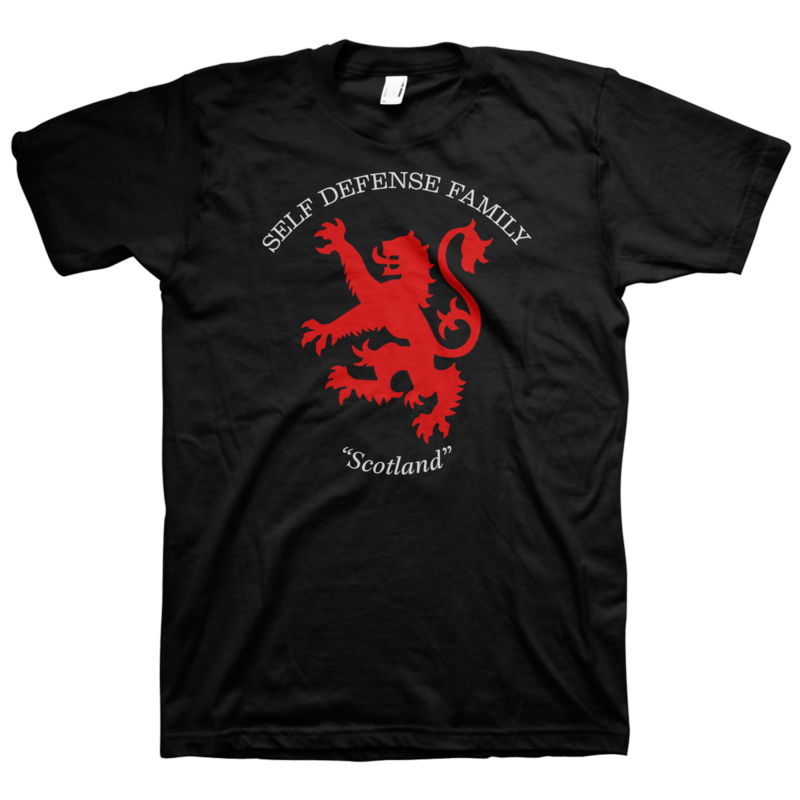 SELF DEFENSE FAMILY &quot;Scotland&quot; Black T-Shirt