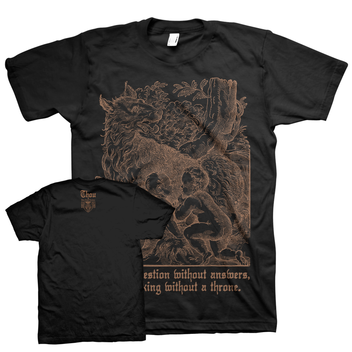THOU &quot;Rhea Sylvia&quot; Black T-Shirt