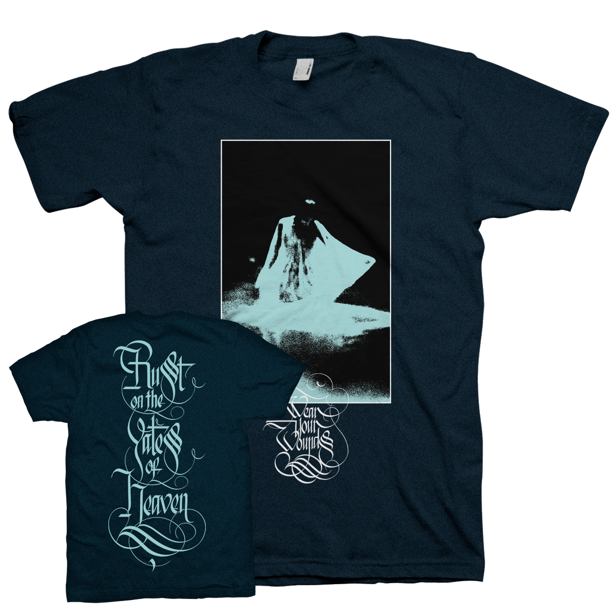WEAR YOUR WOUNDS &quot;Apparition&quot; Navy Blue T-Shirt