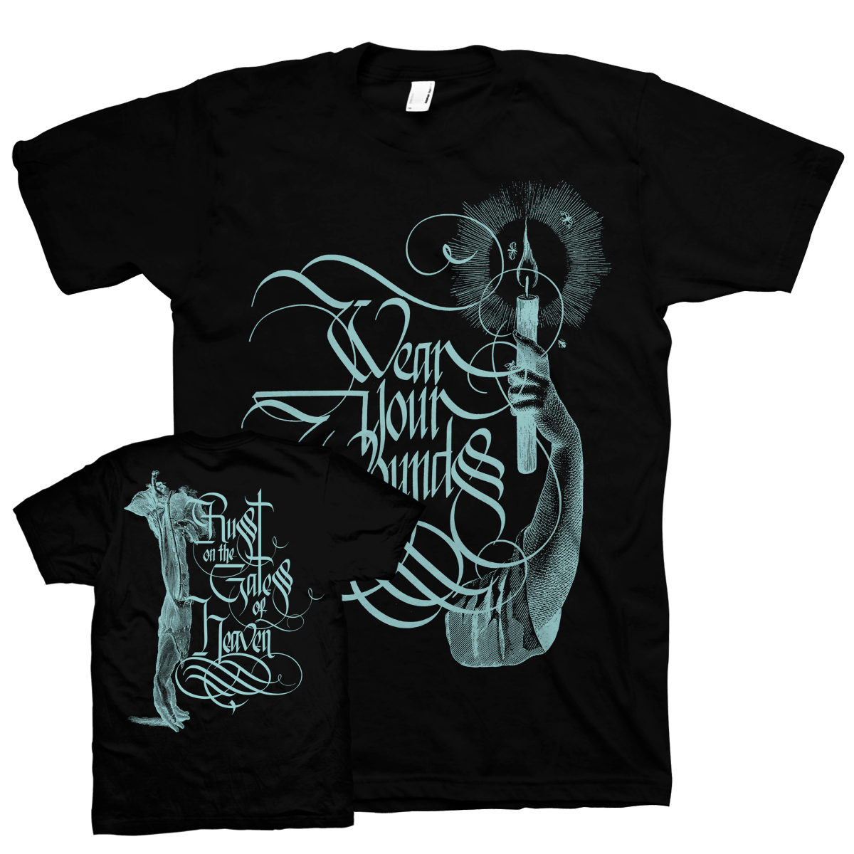 WEAR YOUR WOUNDS &quot;Candle Of Heaven&quot; Black T-Shirt