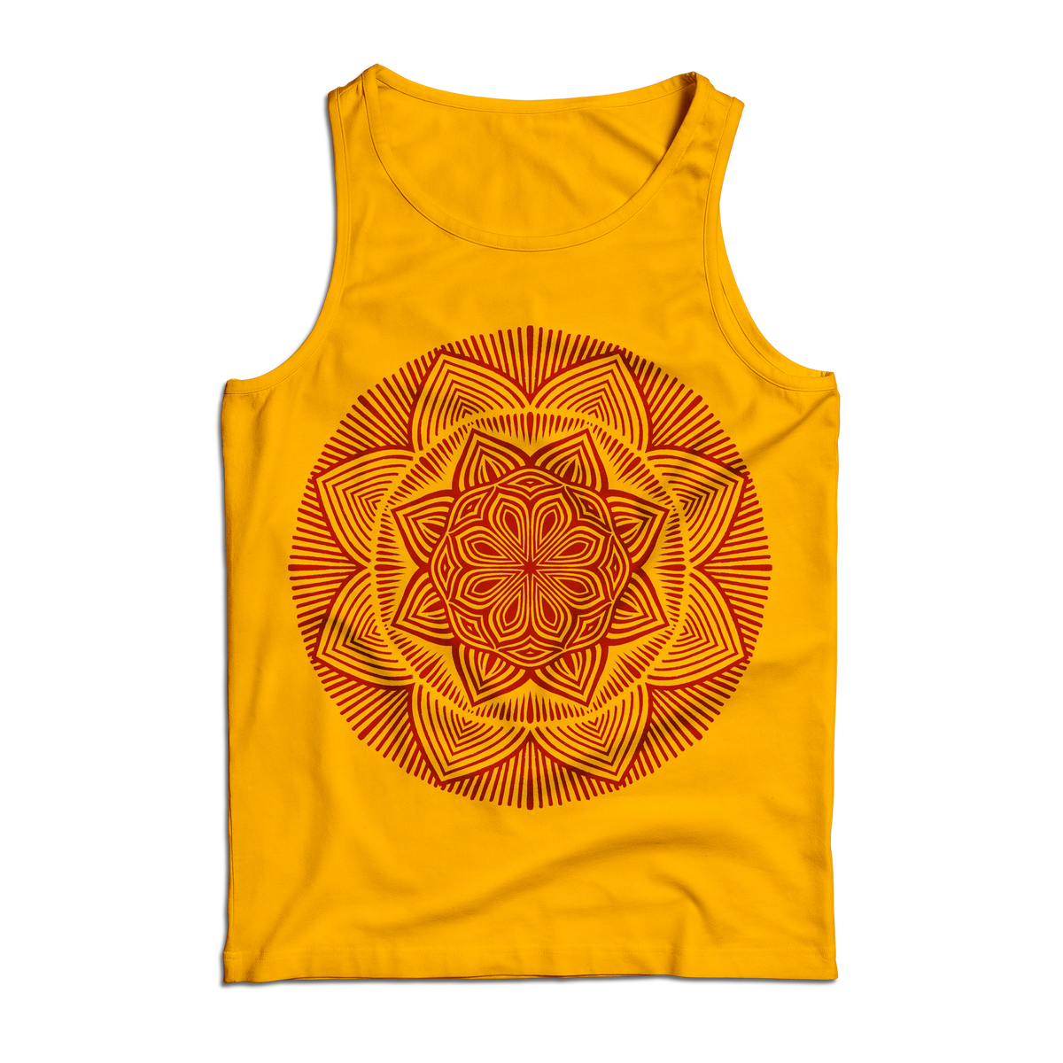 THOMAS HOOPER &quot;Lotus Mandala&quot; Yellow Tank Top