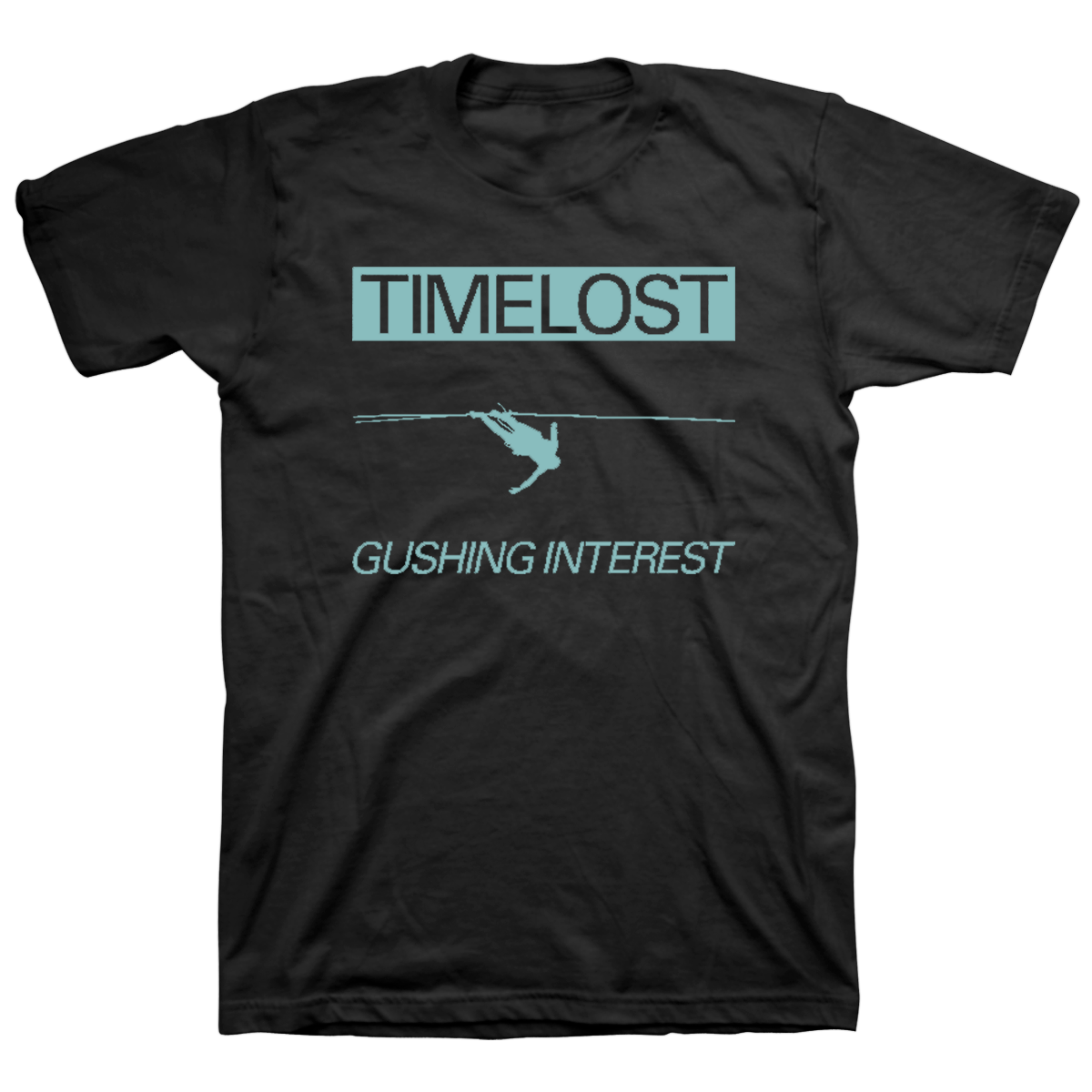 TIMELOST &quot;Gushing Interest&quot; Black T-Shirt