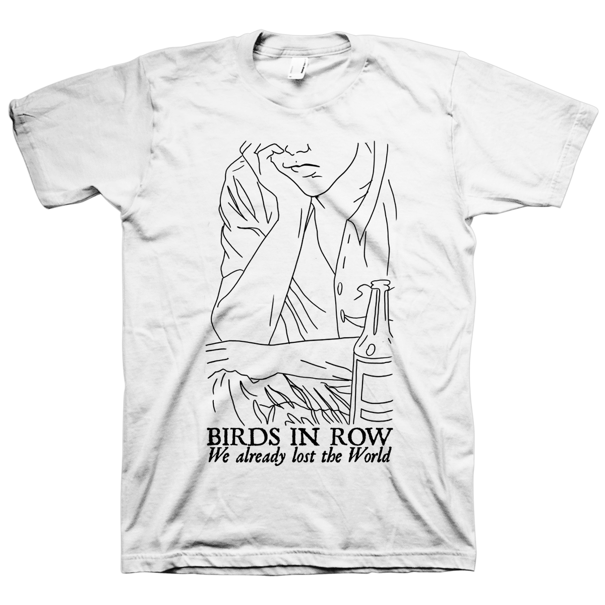 BIRDS IN ROW &quot;Drawing&quot; White T-Shirt