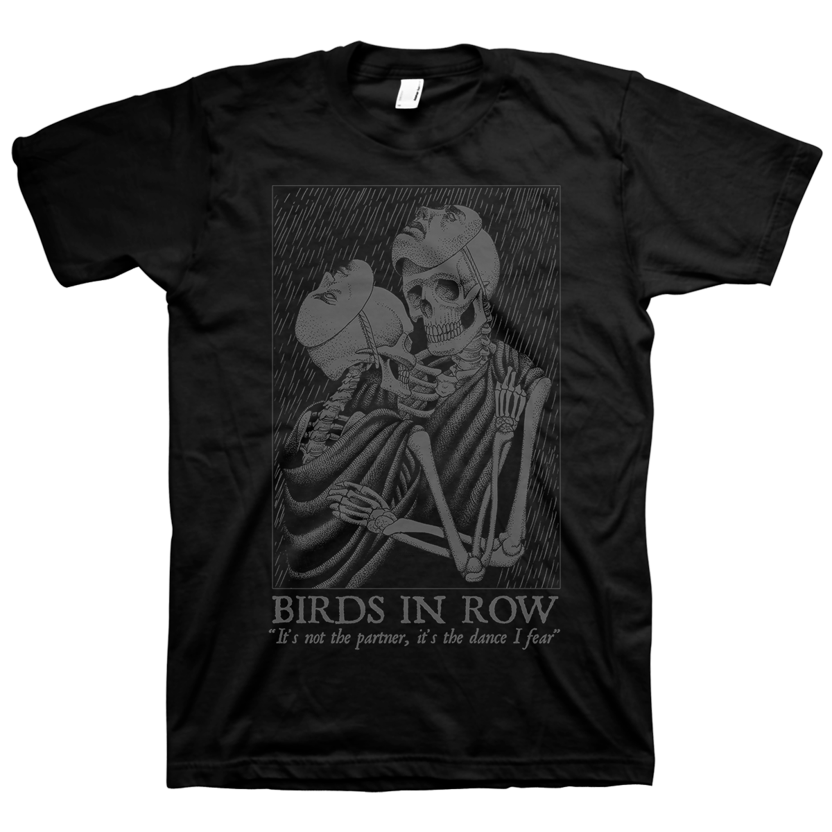 BIRDS IN ROW &quot;The Dance&quot; Black T-Shirt