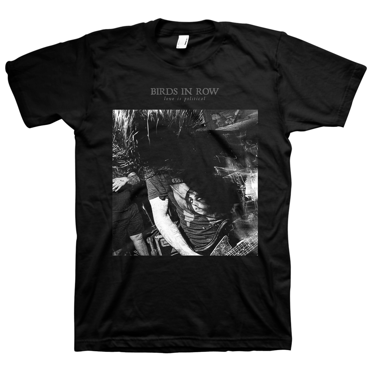 BIRDS IN ROW &quot;Live&quot; Black T-Shirt