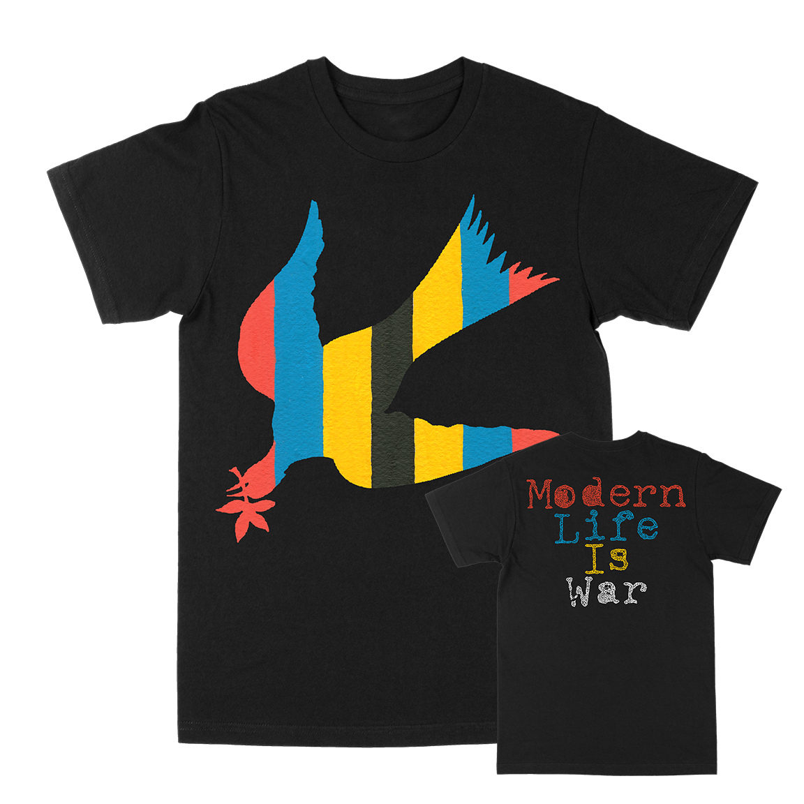 Modern Life Is War &quot;Fallen Dove: Color&quot; Black T-Shirt