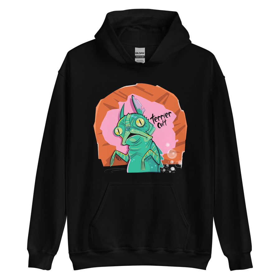 TERRIER CVLT &quot;Boston From The Black Lagoon&quot; Black Hooded Sweatshirt