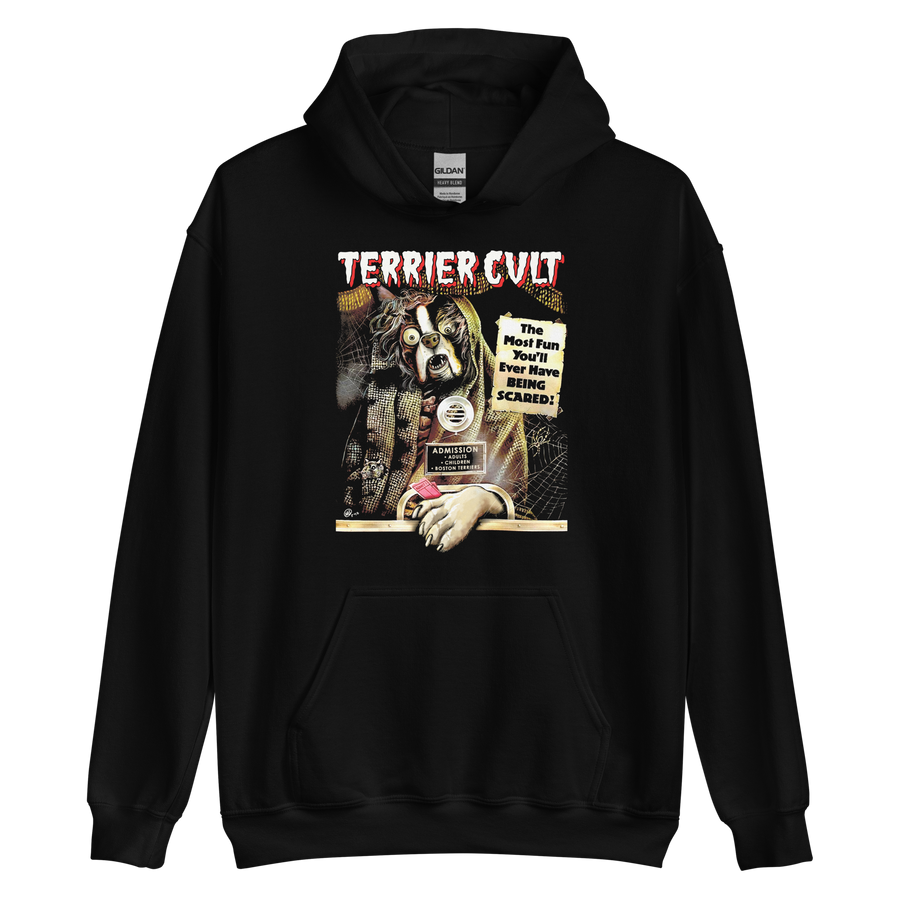 TERRIER CVLT &quot;Creepy Cult&quot; Black Hooded Sweatshirt