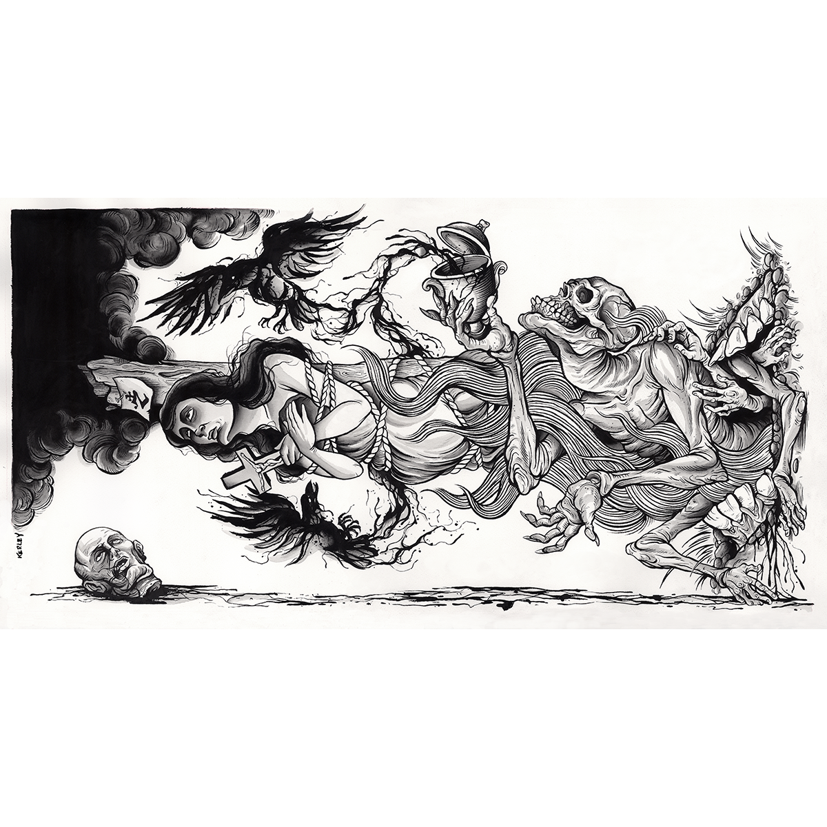 Zao &quot;The Well-Intentioned Virus&quot; Giclee Print